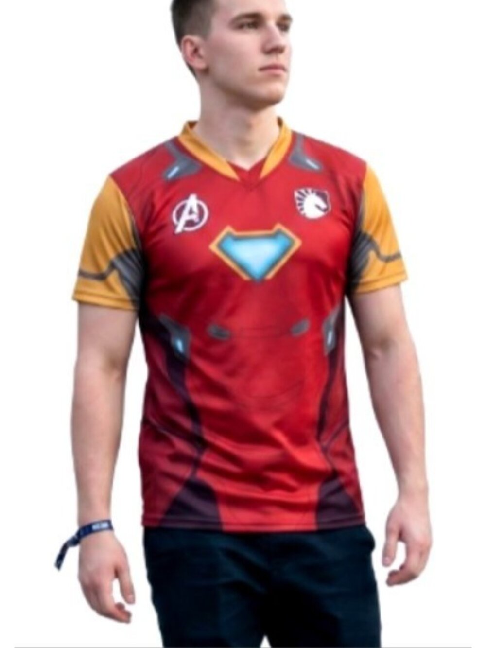 Team Liquid Marvel Iron Man Jersey Avengers Esports XS NWT Authentic Made in USA